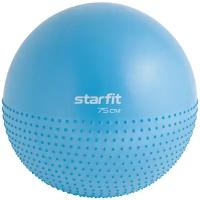 Фитбол полумассажный STARFIT Core GB-201 75 см, антивзрыв, синий пастель