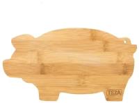 Доска разделочная деревянная сервировочная Piggy, 26х14,2х1,2 см