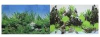 Фон для аквариума Prime Растительный/Скалы с растениями 60х150см