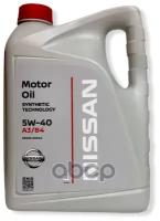 NISSAN Масло Моторное Синтетическое Nissan Motor Oil 5w-40 5л Ke900-90042r