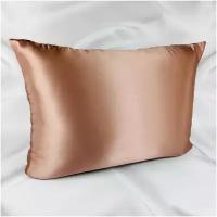 Шелковая наволочка классическая 50х70 см Luxe Silk "Розовое золото"
