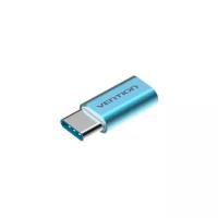 Переходник/адаптер Vention USB Type-C - microUSB (VAS-S10), голубой