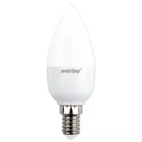 Светодиодная LED лампа свеча Smartbuy E27(е27) 7W (Вт) матовая 4000K 550lm 102x37 220V SBL-C37-07-40K-E27