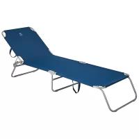 Раскладушка JUNGLE CAMP Comfort XL Blue, кемпинговая, 195x60x30 см