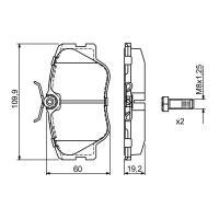 BOSCH 0986469410 0 986 469 410_=189 02=FDB415=571560B!колодки дисковые п. MB W124 2.0-3.0/2.0-3.0TD 84-93