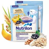 Каша Nutrilon (Nutricia) молочная мультизлаковая с бананом и черной смородиной, с 6 месяцев, 200 г