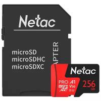 Карта памяти Netac P500 PRO MicroSDXC 256Gb Сlass 10 UHS-I 100MB/s + ADP (NT02P500PRO-256G-R)