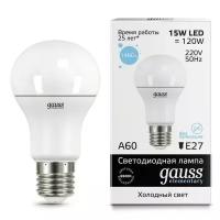 Gauss Лампа Elementary A60 15W 1480lm 6500K E27 LED 23235