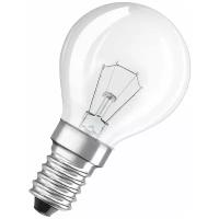 Лампа накаливания Osram Classic P CL 60Вт 230V Е14 (шарик прозрачный d=45 l=80) 4008321666222