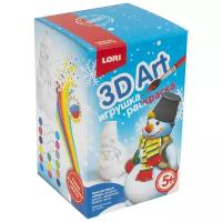 Набор для творчества LORI Игрушка-раскраска Забавный снеговик 3D Art Ир-019
