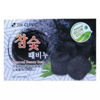 3W Clinic Мыло кусковое Charcoal Beauty Soap с углём