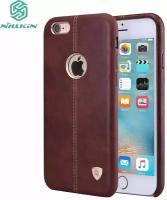 Чехол-накладка кожаная Nillkin Englon для Apple iPhone 6s plus, iPhone 6 plus, коричневый