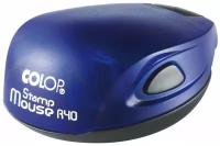 Печать самонаборная COLOP Stamp Mouse R40/1.5 SET, оттиск 40 мм, шрифт 3.1 мм, 1.5 текста, круглый, синий