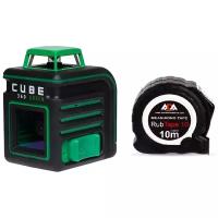 ADA Cube 360 Green Ultimate построитель лазерных плоскостей + рулетка ADA RubTape 10 в комплекте