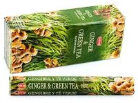 Ароматические палочки / Благовония HEM "Hexa GINGER GREEN TEA / имбирь - зеленый ЧАЙ" 20 шт/ Ароматы для дома