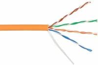 Кабель витая пара U/UTP 5e кат. 4 пары NIKOLAN NKL 4100C-OR 24AWG(0.50 мм), медь, одножильный (solid), внутренний, LSZH, нг(A)-HFLTx, оранжевый, уп/30