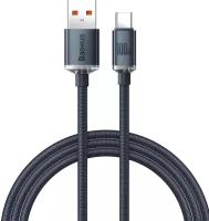 Кабель Baseus Crystal Shine Series Fast Charging Data Cable (CAJY000401), USB - USB Type-C, 100W, 1.2 м, черный