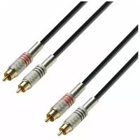 ADAM HALL K3 TCC 0100 аудиокабель 2 x RCA(M)-2 x RCA(M), 1м