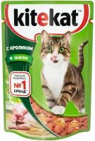 Влажный корм для кошек Kitekat пауч Кролик в Желе 28 1