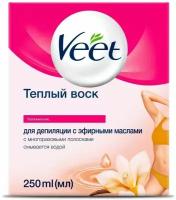 Тёплый воск для депиляции Veet с эфирными маслами, 250 мл