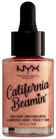 NYX professional makeup Хайлайтер California Beamin’ Face And Body Liquid Highlighter, BEACH BABE 02