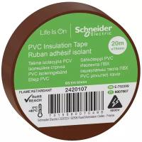 Изолента Systeme Electric (schneider Electric) SCHNEIDER ELECTRIC ПВХ 19мм х 20м, коричневый (2420107)