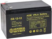 Аккумулятор General Security GS 12-12 (12V / 12Ah) ИБП / электромобиль / геодезия / освещение / cистемы безопасности