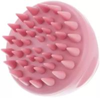 Щетка массажная Dewal Beauty, для мытья головы, 8х8,5 см, пластик/силикон, цвет розовый (HMB-106)