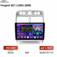 Штатная магнитола FarCar для Peugeot 307 1 (2001-2008) на Android 10 (4gb/32gb/WiFi/BT/GPS/DSP/QLED/4G)