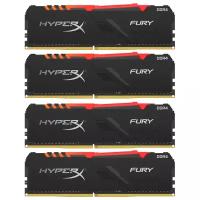 Оперативная память HyperX Fury RGB 64 ГБ (16 ГБ x 4 шт.) DDR4 3466 МГц DIMM CL16 HX434C16FB3AK4/64