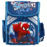 Ранец школьный ортопедический Kinderline "Spider-man Classic", цвет: синий, белый, красный