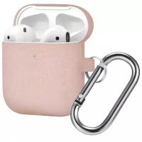 Чехол для Apple AirPods 1/2 силиконовый InnoZone Hang Case - Rose Gold (AP2-20C-MK-12)