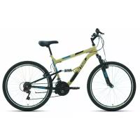 Велосипед ALTAIR MTB FS 26 1.0 26" (2021) (18, Бежевый/черный)