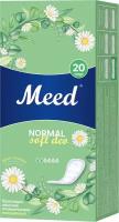 Женские прокладки MEED Normal Soft Deo (20 шт.), гигиенические, ежедневные, целлюлозные, 2 капли