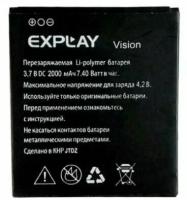 Аккумулятор для телефона Explay Vision стандартный (Li-Pol, 2000 мАч)