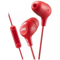 Гарнитура проводная JVC HA-FX38M вставные, 16 Ом, 106дБ, кабель 1.2м Красный