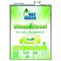 Синтетическое моторное масло MolyGreen Clean Diesel 5W-30 DL-1, 4 л