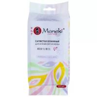 Салфетки влажные maneki kaiteki для интимной гигиены с алоэ и ромашкой, в индивидуальной упаковке, 15шт
