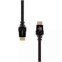 Кабель HDMI Rombica Digital DX10, 2.1 (8K, 3D, HDR), нейлоновая оплётка, чёрный, 1м