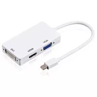 Адаптер-переходник MyPads DisplayPort - VGA/ HDMI/ DVI для подключение к ноутбуку телевизору и проектору 1080p в HD качестве