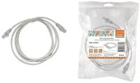 Патч-корд народный U/UTP Cat 5e 4PR 24AWG PVC, литой 0,5 м, серый