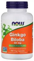 Капсулы NOW Ginkgo Biloba 60 мг, 140 г, 60 мг, 240 шт