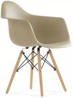 Кресло Barneo N-14 WoodMold капучино (темно-бежевый), Eames style