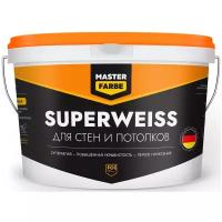 Краска водно-дисперсионная Master Farbe Superweiss полуматовая белый 14 л 14 кг