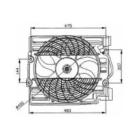 Вентилятор радиатора Nrf 47029 для BMW 5 серия E39, 7 серия E38