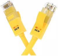 GCR Патч-корд прямой 4.0m UTP кат.5e, желтый, 24 AWG, литой, ethernet high speed 1 Гбит/с, RJ45, T568B