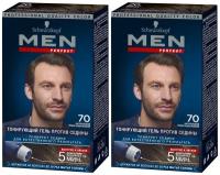 Краска для волос Schwarzkopf Men Perfect 70 тонирующий гель против седины натуральный Темно-Каштановый 80 мл (2 шт)