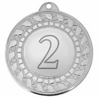 Медаль сувенирная Нет бренда Медаль 2 место 45 мм серебро DC#MK309b-S 3 шт