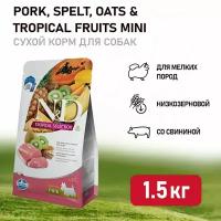 Сухой корм Farmina N&D TROPICAL DOG, PORK ADULT MINI, низкозерновой корм для взрослых собак мелких пород, Свинина и Тропические фрукты, 1,5 кг