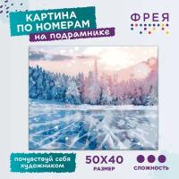 ФРЕЯ набор для раскрашивания по номерам (PNB/PL-102) "Ледяное озеро", 50 х 40 см